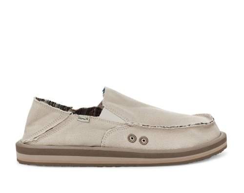 Férfi Sidewalk Surfers - Sanuk Vagabond Soft Top Hemp Collapsible Heel - Sanuk Bézs Cipő KNIOEZ329